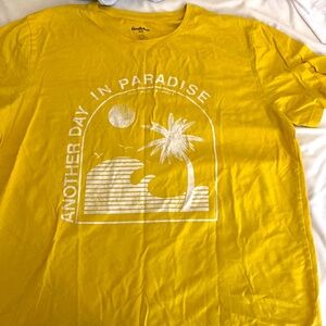 Sunny yellow color t shirt in size xl